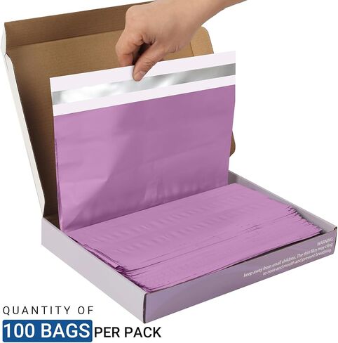 Calvana 100pcs Adult Diaper Disposal Bags, Extra Large 12"x17", Odor-Proof & Leak-Resistant, Thick Tear-Resistant Disposable Trash Bags for Adult Diapers, Baby Diapers, Pet Waste (Purple) in Kuwait