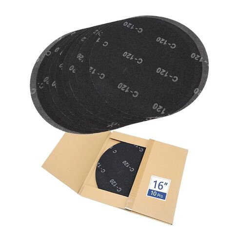 HUAALIUCHE 17" Sanding Screen Discs - Mesh Floor Sanding Screen - Black Silicon Carbide - for Wood Floors (10 Pack, 80 Grit) in Kuwait