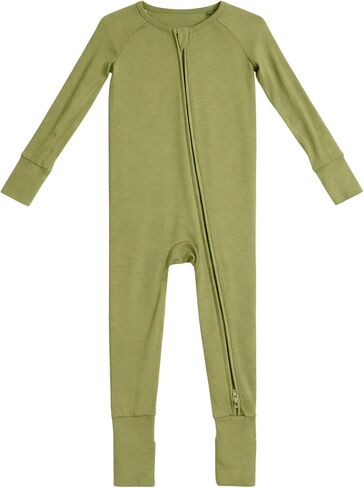 Liyah Loom® Viscose from Bamboo Baby Footie Pajamas, 2-Way Zipper, NB-2T PARENT in Kuwait