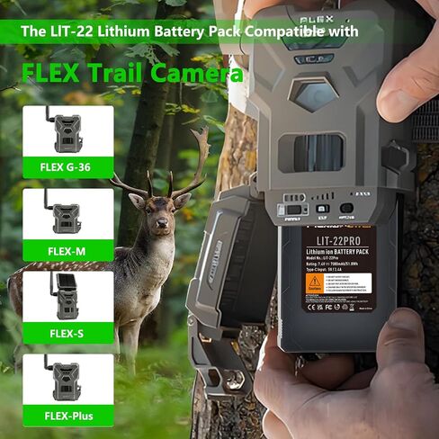 Pickle Power 2 Pack LIT-22 Battery for SPYPOINT Trail Camera, 7000mAh Rechargeable Lithium Battery Compatible with Flex-M, G-36, Plus, Flex-S Cellular Trail Cameras in Kuwait