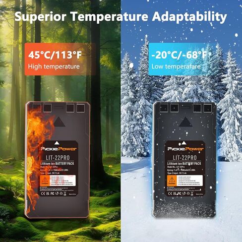 Pickle Power 2 Pack LIT-22 Battery for SPYPOINT Trail Camera, 7000mAh Rechargeable Lithium Battery Compatible with Flex-M, G-36, Plus, Flex-S Cellular Trail Cameras in Kuwait