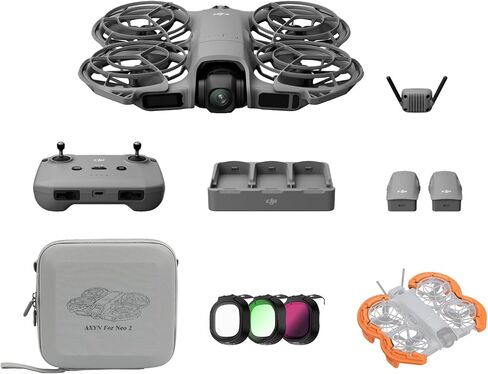 DJI Neo 2 Fly More Combo With RC-N3 Remote Controller, Stable Transmission With Digital Transceiver, 3 Batteries, Carrying Case, Propeller Guard, Filter Kit in Kuwait