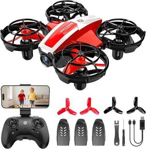Holy Stone Mini FPV Drone with 1080P HD Camera for Kids & Beginners, RC Nano Quadcopter with Optical Flow Hover, Gesture Control, 3D Flips, 3 Batteries, Great Gift Toy for Boys and Girls, HS210P Green in Kuwait