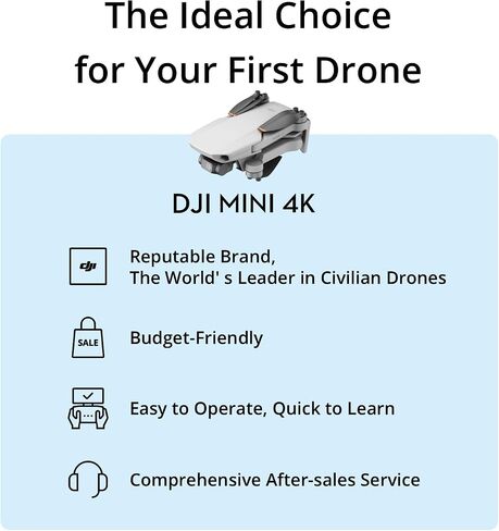 DJI Mini 4K Fly More Bundle, Drone with 4K UHD Camera for Adults, 3 Batterys, Drone Case, Propellers Compatible, Propeller Guard, landing pad in Kuwait