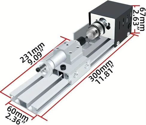Milling machines, Mini Lathe Machine Tool, Woodworking DIY Wood Lathe Milling Machine Grinding Polishing Beads Drill Rotary Tool Set(Basic A) in Kuwait