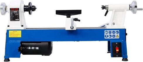 Benchtop Wood Lathe 10" X 18" Wood Lathe Machine 5 Variable Speeds 500/750/1150/1800/3200RPM Mini Wood Turning Lathe in Kuwait