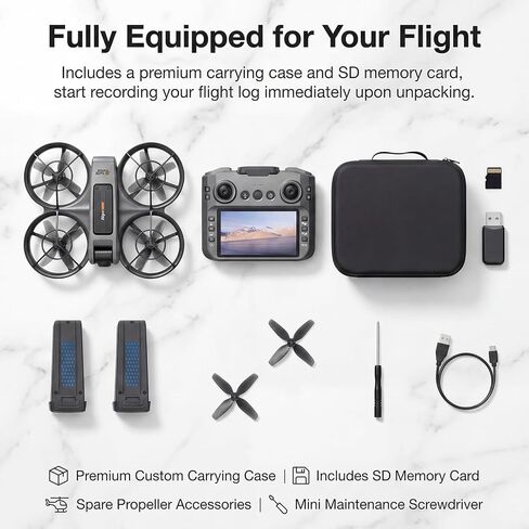 Drone with UHD Camera, Drone with Screen on Controller for Beginners, Remote Control Quadcopter with 2 Batteries, One Key Start, Easy to Fly, Altitude Hold, 3D Flips, Carrying Case （Dark Gray） in Kuwait