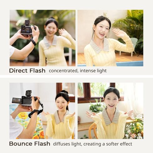 SmallRig RS-22 Mini Camera Flash for Sony for Nikon for Canon for Fuji DSLR, GN8 Manual Speedlite, 85° Adjustable, 4 Levels 1/1-1/8, 700 Full Power Flashes, 0.1-4s Recycle/6500K/400mAh Battery -5883 in Kuwait