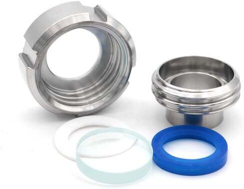 1pc Tube Outer Diameter 57mm SS304 Stainless Steel Sight Glass Diopter Circular Viewing Sight Glass in Kuwait