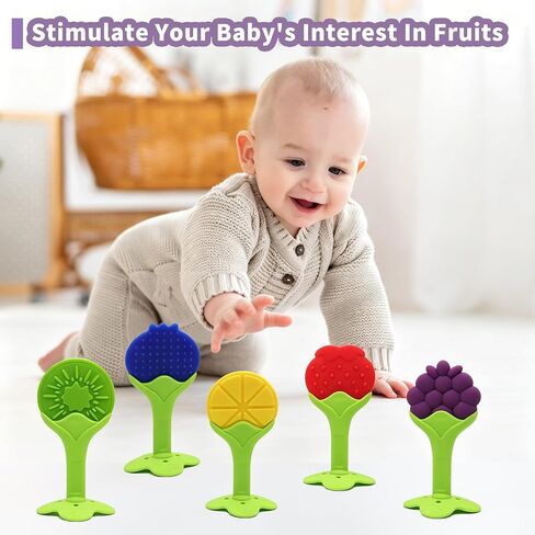 Teething Toys for Babies (5 Pack), Baby Essentials, BPA-Free Silicone in Kuwait