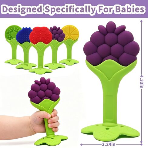 Teething Toys for Babies (5 Pack), Baby Essentials, BPA-Free Silicone in Kuwait