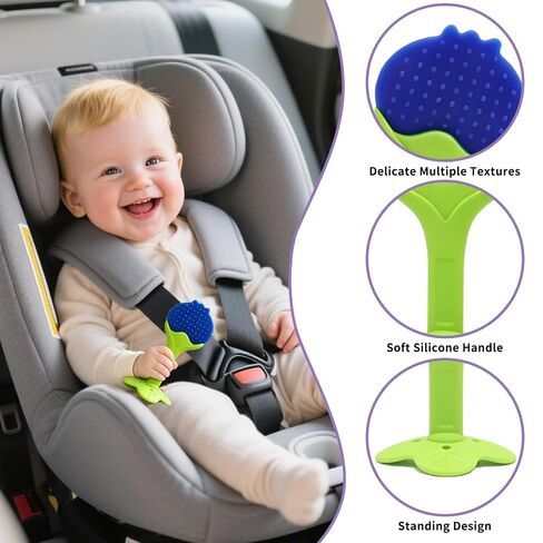 Teething Toys for Babies (5 Pack), Baby Essentials, BPA-Free Silicone in Kuwait