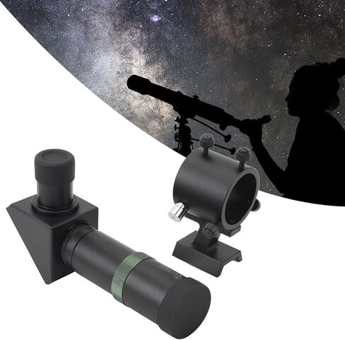 6X30 Finder Scope, Right Angle Large Aperture Optical Finder with Metal Bracket, Portable Finder Scope with Full Coating Green Film for Astronomical Telescope in Kuwait