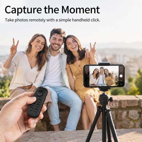 TikTok Scrolling Remote – Handheld Bluetooth Controller for iPhone & Android, One-Hand Video Scrolling While Cooking, Working Out or Relaxing, Fun Gift for TikTok Lovers (Black) in Kuwait