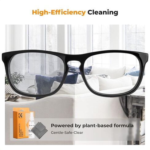 K&F Concept 15CM+40CM Microfiber Cleaning Cloths with 60ML Screen Cleaner for Cleaning Camera Lenses, Glasses, Screens, Cell Phone, Eyeglasses, LCD TV Screens, Tablets in Kuwait