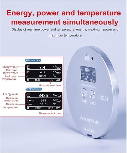 Light Meter, UV Meter Uv Energy Radiometer UVA LED Light Sources LS137 Measure Power and Temperature Ultra Small Size,Light Meter Photography in Kuwait