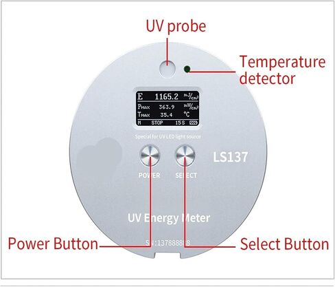 Light Meter, UV Meter Uv Energy Radiometer UVA LED Light Sources LS137 Measure Power and Temperature Ultra Small Size,Light Meter Photography in Kuwait