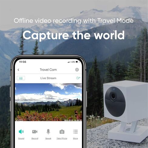 Wyze Cam Outdoor Add-on Security Camera, 1080p HD Indoor/Outdoor Wire-Free Smart Home Camera with Night Vision, 2-Way Audio, Compatible with Alexa & Google Assistant (base station required) (Renewed) in Kuwait