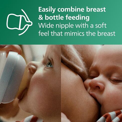 Avent - 3Pk Glass Natural Baby Bottle With Natural Response Nipple, 4Oz in Kuwait
