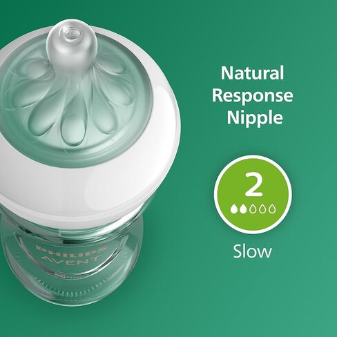 Avent - 3Pk Glass Natural Baby Bottle With Natural Response Nipple, 4Oz in Kuwait