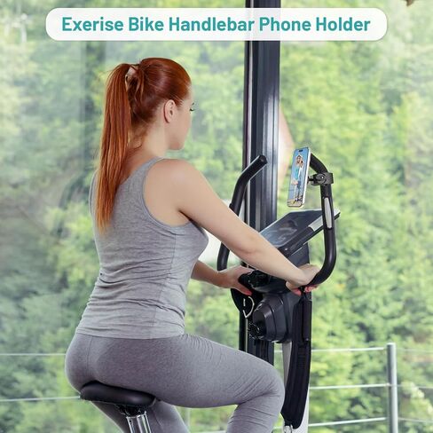 Mippko Stroller Phone Holder,Compatible with MagSafe,20 x N52 Strong Magnets with Clamp Mount,Magnetic Handlebar Mount for Treadmill/Peloton/Spin Bike/Gym/Shopping/Golf Carts, iPhone 12–17 & Android in Kuwait