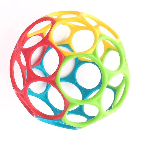 Bright Starts Oball Easy Grasp Classic Ball BPA-Free Infant Toy in Red, Yellow, Green, Blue, Age Newborn and up, 4 Inches in Kuwait