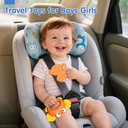 Baby Rattles Toys, 10PCS Baby Toys 0-6 Months, Teethers Set 3-6 Months, Infant Newborn Sensory Toys with Textures, Sounds, Montessori Toy Gifts 1 2 3 4 5 6 7 9 10 11 12+ Month Boy Girl in Kuwait