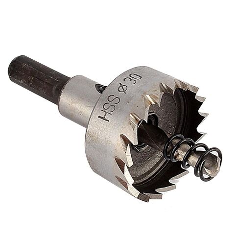 Hyuduo 30mm Metal Hole Saw Cutter Drill Bit Carbide Teeth for Fast Cutting Split Tip Pilot Drill No Walking for Sheet Metal Stainless Steel in Kuwait