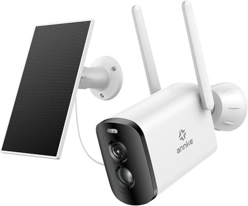ANNKE Solar Outdoor Wireless Camera, Solar Panel with 4MP Camera for Home Security, Two-Way Audio, Human Detection, Dual Light, PIR Detection, Color Night Vision, Up to 128G Storage, Alexa in Kuwait