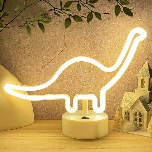 HOHOSIGN Dinosaur Neon Sign Dino Light Green LED Dinosaur Neon Light Room Decor for Boys Room Kids Girls Bedroom Nursery, Classroom Table Desk Stand Night LED Sign Toddlers Present Christmas Birthday in Kuwait