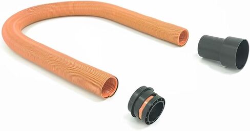 Extendable Vacuum Hose with 6 Adapters, Flexible Shop Vacuum Hose 5.2FT to 20.3FT, Multi-Size Vacuum Attachment Hose for Wet/Dry Vacuums, Garage, Workshop & Dust Collection Use in Kuwait