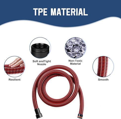 16FT Vacuum Hose Extension, Universal Shop Vac Accessories with 6 Adapters, Fits 0.9"–1.75" Wet/Dry Vacuums(Check Compatibility Before Purchase) in Kuwait
