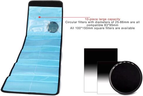 Water Filter Case Nylon Polyester Padding Shock Absorption,Camera Filter Pouch Carrying Case For Photography in Kuwait