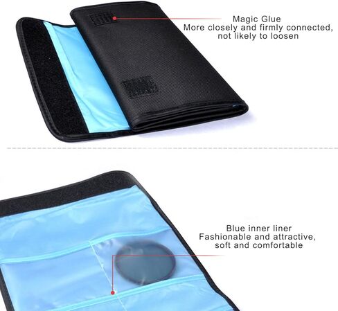 Water Filter Case Nylon Polyester Padding Shock Absorption,Camera Filter Pouch Carrying Case For Photography in Kuwait