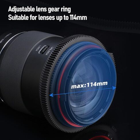 Pomya DSLR Follow Focus System | Aluminum Alloy Puller with Lens Gear Handwheel AB Stopper for Mirrorless Camera in Kuwait
