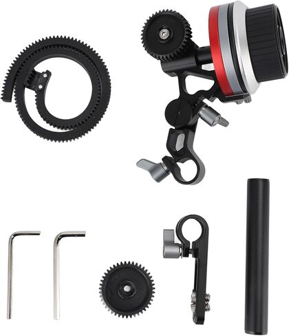 Pomya DSLR Follow Focus System | Aluminum Alloy Puller with Lens Gear Handwheel AB Stopper for Mirrorless Camera in Kuwait