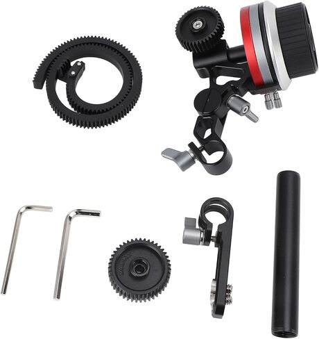 Aluminum Follow Focus Puller | for Mirrorless DSLR Camera with Lens Gear AB Stopper Rod Clamp Precision Video Focus Control in Kuwait