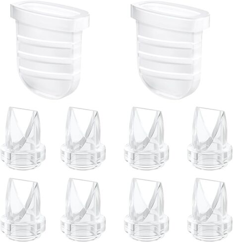 8pcs Duckbill Valves and 4pcs Silicone Diaphragms Compatible with Lansinoh Discreet Duo, eufy E10 S1 S1 Pro,NCVI Nuliie NICEGREEN Life S32 Breast Pump Replacement Parts, S32 Breast Pump Accessories in Kuwait