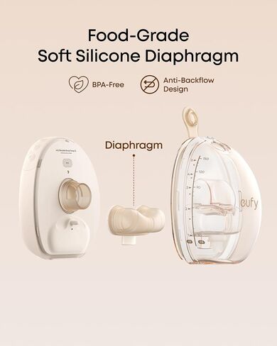 eufy Security Wearable Breast Pump S2/S2 Pro, Diaphragm (2-Pack) | Breast Pump Replacement Parts: Food-Grade Silicone, Suction Regulation, Easy to Clean and Install in Kuwait