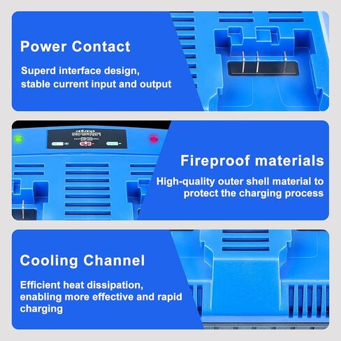 DTK Fast Charging Dual Port Replacement for Kobalt 24v Charger Batteries KDPC 124-03 KRC 2404 KRC 2445-03 Rapid Ultra Turbo Battery Charger in Kuwait