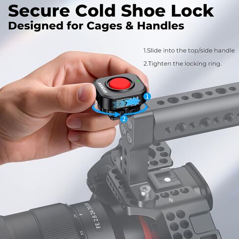 AODELAN Wireless Camera Video Record Button for Top/Side Handle | Rechargeable Video Control Button Remote with Cold Shoe Lock for Canon EOS R50/R6,for Sony ZV-E10 II,for Nikon,for Fujifilm in Kuwait