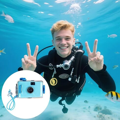 4 Pcs Disposable Waterproof Cameras, Underwater Cameras for Snorkeling and Diving, 1.4 in（3.5 cm） Lens Film Cameras, Compact and Long-Lasting for Outdoor Sports, Travel, and Adventure in Kuwait