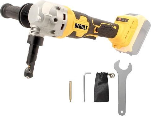 Cordless Metal Nibbler Compatible with DeWalt 20V Battery, DEROLT 18 Gauge Sheet Metal Cutter with 3000RPM Brushless Motor, Electric Nibbler with Assist Handle & 2 Blades (No battery) in Kuwait