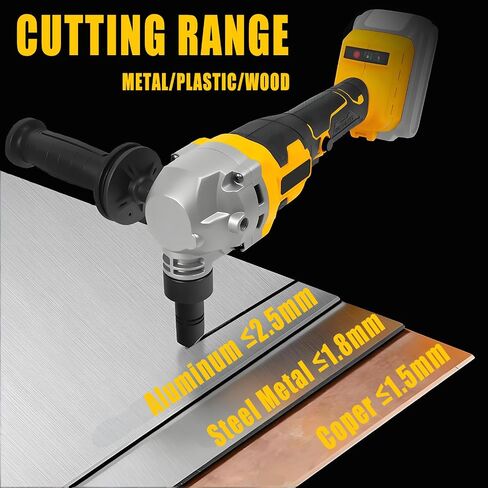 Cordless Metal Nibbler Compatible with DeWalt 20V Battery, DEROLT 18 Gauge Sheet Metal Cutter with 3000RPM Brushless Motor, Electric Nibbler with Assist Handle & 2 Blades (No battery) in Kuwait