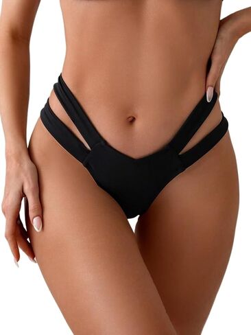Womens Summer Beach Swimwear Bottom with Hollow Out Waist in Kuwait