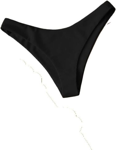 Womens Summer Beach Solid High Cut Bikini Panty in Kuwait