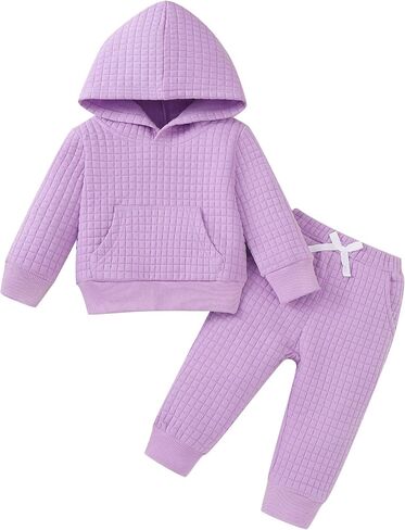 Mioglrie Baby Girl Clothes Toddler Fall Winter Outfits Long Sleeve Hoodie Sweatshirt Pants Set 6 12 18 24 Months 2t 3t in Kuwait
