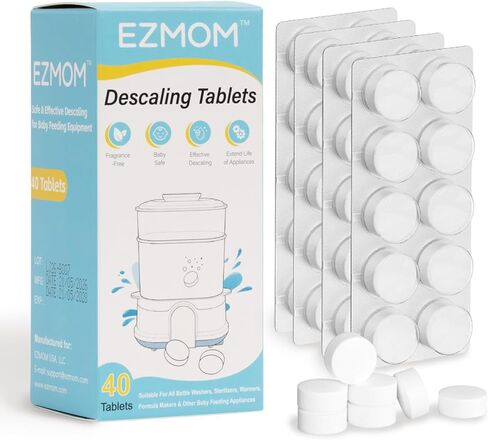 Descaling Tablets for Baby Bottle Washer, 40 Count | Remove Limescale & Mineral Buildup, Compatible with Momcozy Grownsy Baby Brezza Baby Bottle Washer in Kuwait