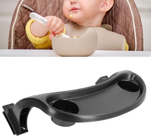 Baby Stroller Snack Tray with Cup Holder Universal Pram Food Tray Removable Reusable Storage Holder Stroller Cup Holder Quick Installation Stroller Tray Attachment for Strollers in Kuwait