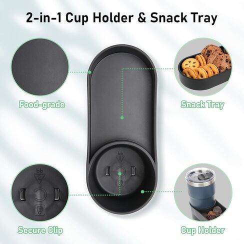 2PCS Child Car Seat Cup Holder Replacement & Snack Tray for Safety First EverFit & Grow and Go All-in-One Slim Convertible Car Seat, Cup Holder Tray for Snack and Toys Accessory, Dishwasher Safe in Kuwait
